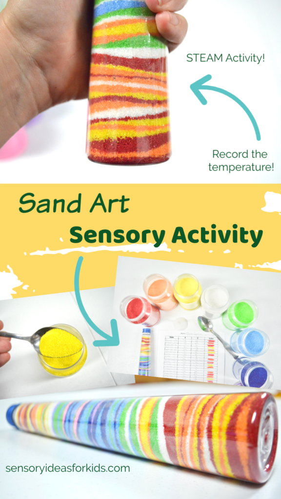 colorful sensory art sand