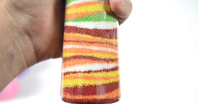 warm colors art sand bottle